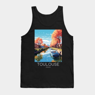 A Pop Art Travel Print of Toulouse - France Tank Top